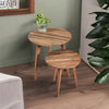 set of 2 side table, solid wood side table, wood side table