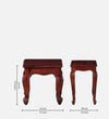 Classic Sheesham Wood Set of 3 Side Table