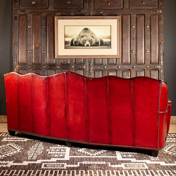 Oslo Red Leather Sofa