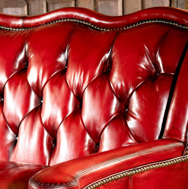 Oslo Red Leather Sofa