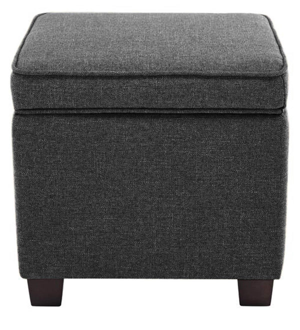 Modern Solid Wood Ottoman Grey