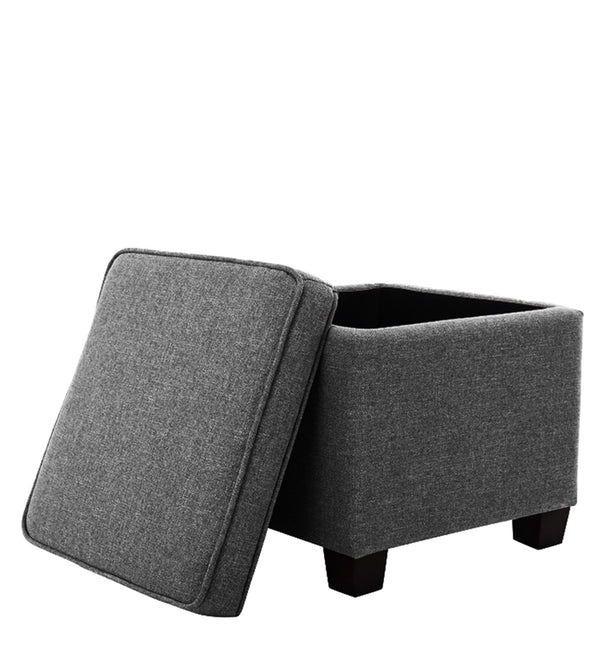 Modern Solid Wood Ottoman Grey