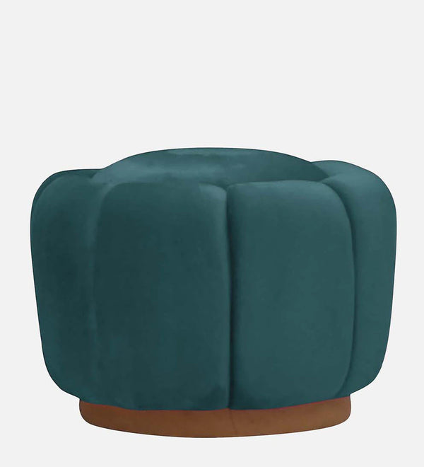 Modern Tulip Fabric Ottoman in Green Colour