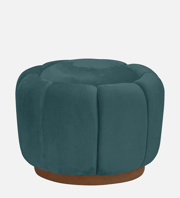 Modern Tulip Fabric Ottoman in Green Colour