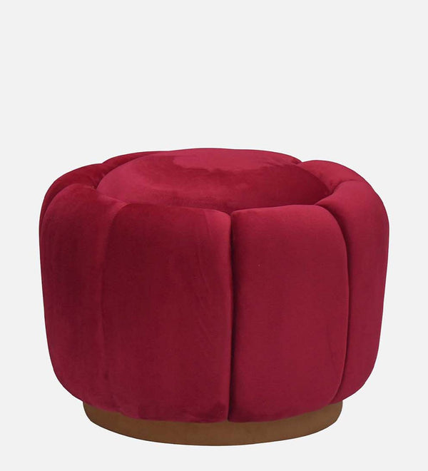 Modern Tulip Fabric Ottoman in Red Colour