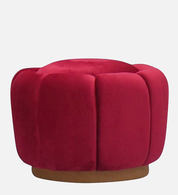 Modern Tulip Fabric Ottoman in Red Colour