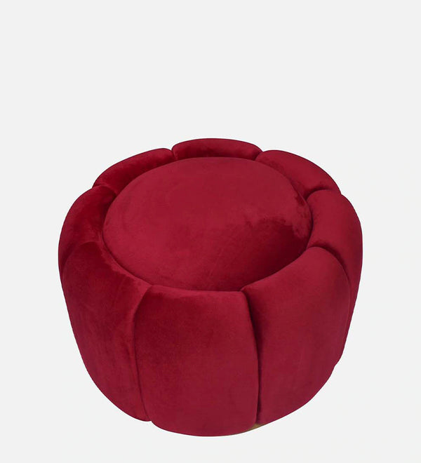 Modern Tulip Fabric Ottoman in Red Colour