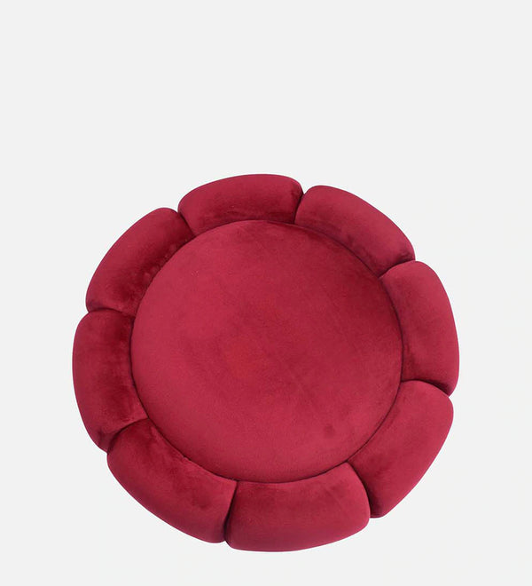 Modern Tulip Fabric Ottoman in Red Colour