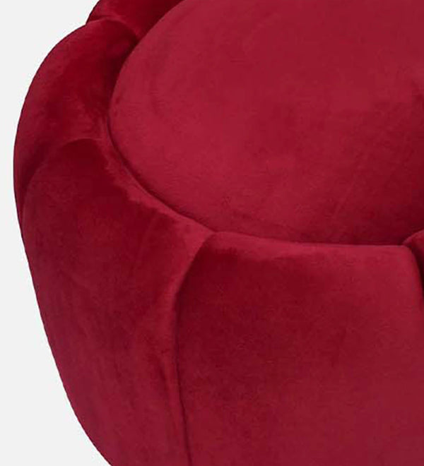 Modern Tulip Fabric Ottoman in Red Colour