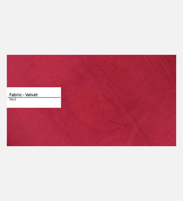 Modern Tulip Fabric Ottoman in Red Colour