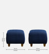 Modern Solid Wood Ottoman in Berry Blue Colour