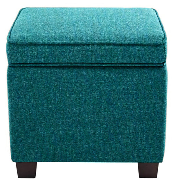 Modern Solid Wood Ottoman Sea Green