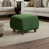 Modern Solid Wood Ottoman in Avocado Green Colour
