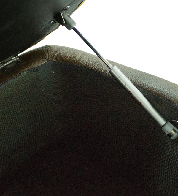 Modern Solid WoodOttoman in Walnut & Yellow Colour