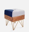 Modern Solid Wood Ottoman in Natural Colour