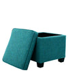 Modern Solid Wood Ottoman Sea Green