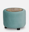 Modern Fabric Ottoman in Green Colour With Storage
