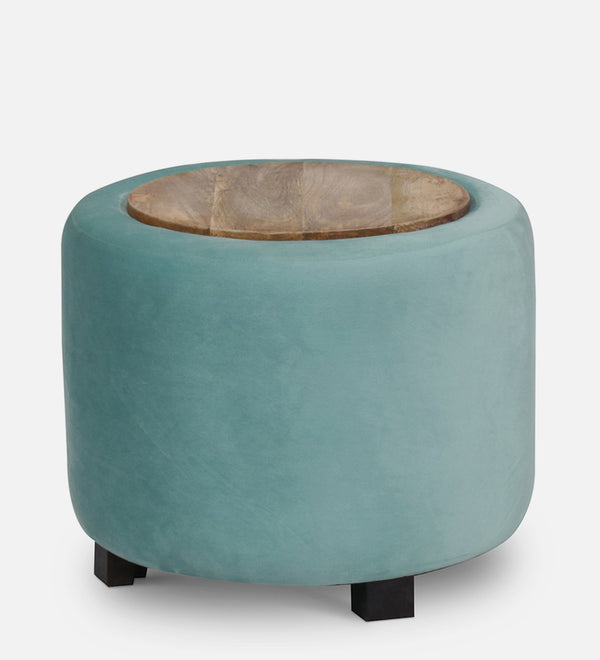 Modern Fabric Ottoman in Green Colour With Storage