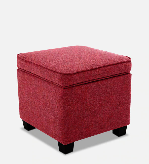 Modern Solid Wood OttomanMaroon