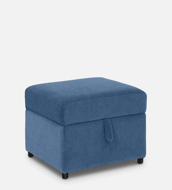 Modern Fabric Ottoman in Twilight Blue Colour