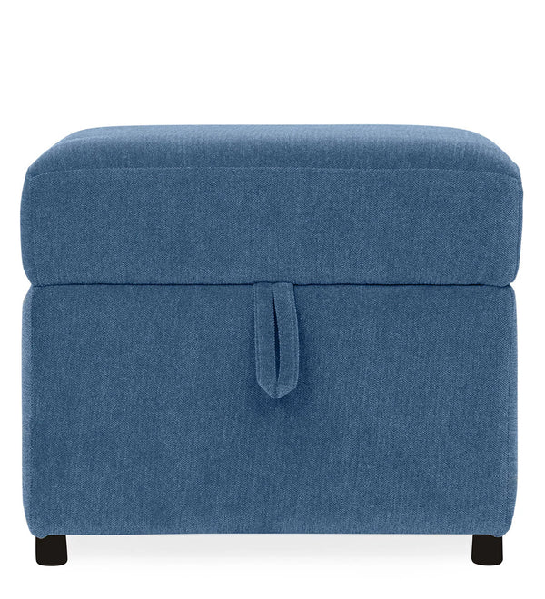 Modern Fabric Ottoman in Twilight Blue Colour
