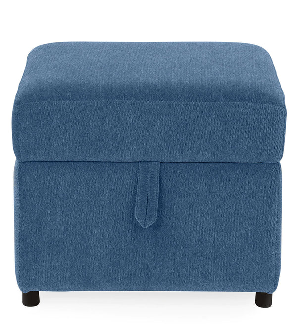 Modern Fabric Ottoman in Twilight Blue Colour