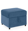 Modern Fabric Ottoman in Twilight Blue Colour