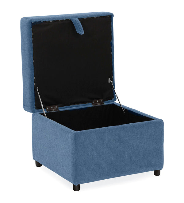 Modern Fabric Ottoman in Twilight Blue Colour