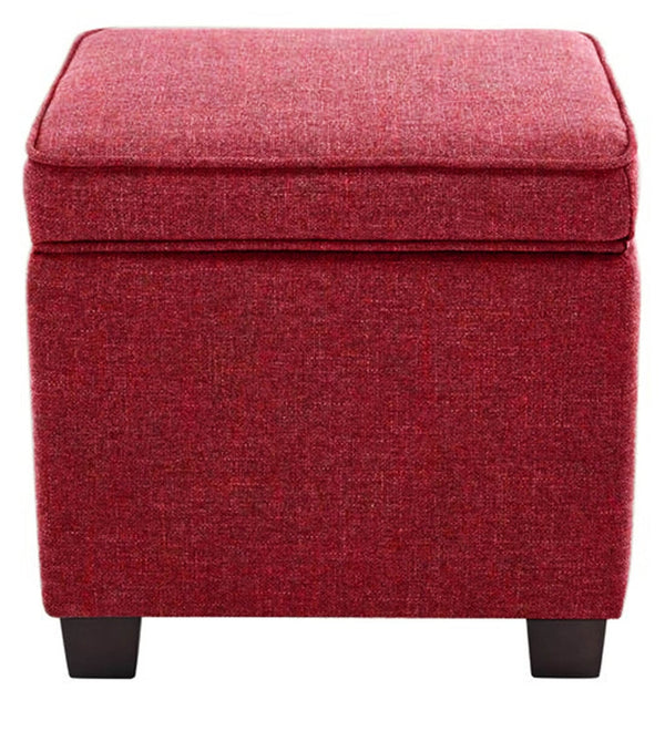 Modern Solid Wood OttomanMaroon