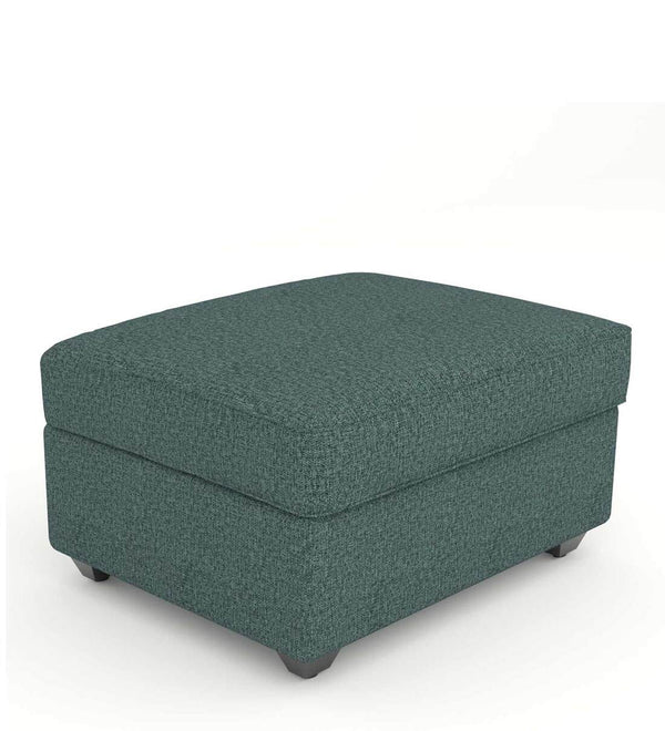 Modern Fabric Ottoman in Pastel Blue Colour