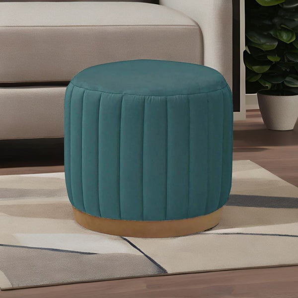 Modern Fabric Ottoman in Green Colour