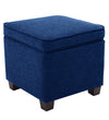 Modern Solid Wood Ottoman Royal Blue