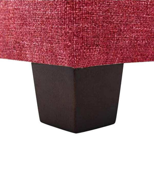 Modern Solid Wood OttomanMaroon