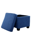 Modern Solid Wood Ottoman Royal Blue
