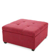 Modern Solid Wood Ottoman in Blood Maroon Colour
