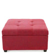Modern Solid Wood Ottoman in Blood Maroon Colour