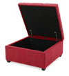 Modern Solid Wood Ottoman in Blood Maroon Colour