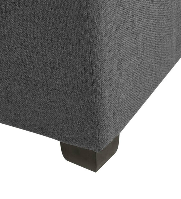 Modern Solid Wood Ottoman in Grey Colour