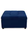 Modern Solid Wood Ottoman in Royal Blue