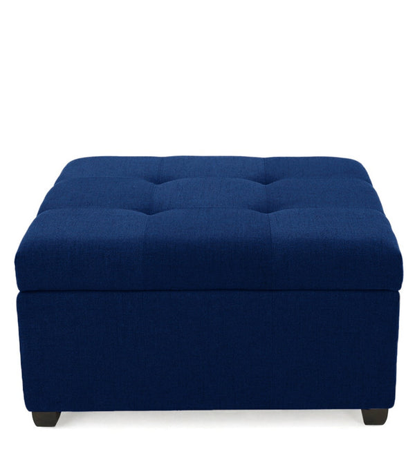 Modern Solid Wood Ottoman in Royal Blue