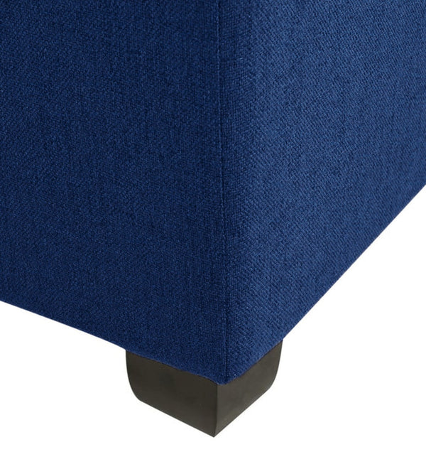 Modern Solid Wood Ottoman in Royal Blue