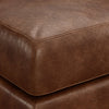 Huston Leather Ottoman In Brown