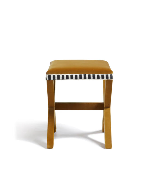 Calla Designer Velvet Ottoman