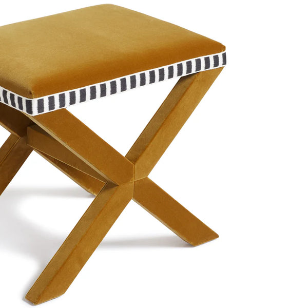 Calla Designer Velvet Ottoman