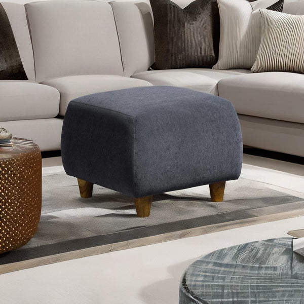 Modern Solid Wood Ottoman in Grey Colour