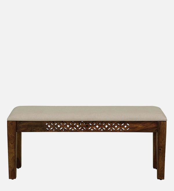 Sheesham Wood Bench - Beige Teak Finish
