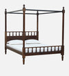Traditional Sheesham Wood Poster Bed In Provincial Teak Finish