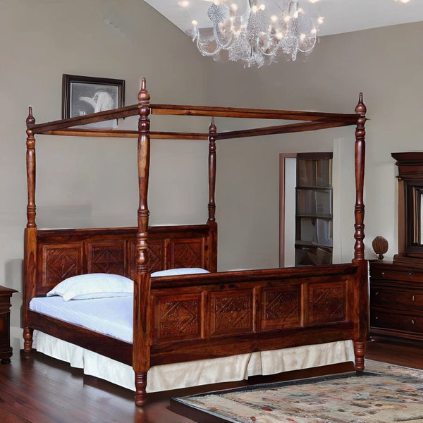 Royal Sheesham Wood Poster Bed