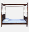 Royal Sheesham Wood Poster Bed In Provincial Teak Finish