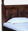 Royal Sheesham Wood Poster Bed In Provincial Teak Finish